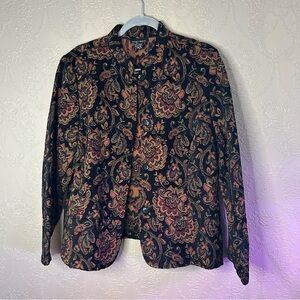 Floral Paisley Women's Jacket Portrait Tapestry XL